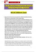 NR547/ NR 547 Differential Dx Midterm Exam (Latest 2025 / 2026) Questions with Guide Solutions (A+ Guarantee) - Chamberlain