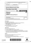 Pearson Edexcel A Level PHYSICS (9pho) Paper 2 JUNE 2024 QUESTION PAPER