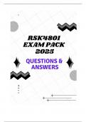 RSK4801 EXAM PACK 2025 (QUESTIONS & ANSWERS)