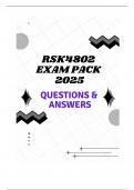 RSK4802 EXAM PACK 2025 (QUESTIONS & ANSWERS)