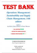 Test Bank for Operations Management, 14th Edition by Jay Heizer