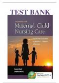 Test Bank for Maternal-Child Nursing Care: Optimizing Outcomes for Mothers, Children and Families 2nd Edition(All  chapters included, Graded A+)