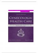 TEST BANK For Gynecologic Health Care: With an Introduction to Prenatal and Postpartum Care, 4th Edition by Kerri Durnell Schuiling, Verified Chapters 1 - 35, Complete  Solution Guide.