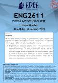 ENG2611 JAN/FEB SUPPLEMENTARY EXAM (ANSWERS) 2025 - DISTINCTION GUARANTEED