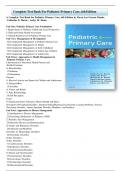 Test Bank for Pediatric Primary Care, 6th Edition by Dawn Lee Garzon Maaks, Catherine E. Burns , Ardys M. Dunn, Margaret All Chapters| ISBN:9780323243384| Complete Guide A+