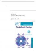 Test Bank for Introductory Mental Health Nursing 5th Edition by Womble Kincheloe All Chapters 1-19 ||Complete A+ Guide