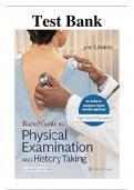 Bates’ Guide To Physical Examination and History Taking 13thEdition Bickley Test Bank Covering All chapters Rated A+