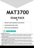 MAT3700 EXAM PACK 2025 - DISTINCTION GUARANTEED