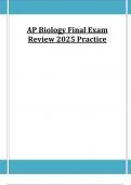 AP Biology Final Exam Review 2025 Practice