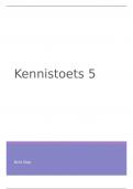 Samenvatting Kennistoets 5 HBO-v