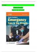 TEST BANK For Nancy Caroline’s Emergency Care in the Streets, 9th Edition by Nancy Caroline, Verified Chapters 1 - 53, Complete Newest Version