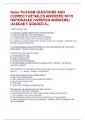 Astro 7N EXAM QUESTIONS AND CORRECT DETAILED ANSWERS WITH RATIONALES (VERIFIED ANSWERS) |ALREADY GRADED A+