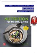 Nutrition For Healthy Living, 6th Edition TEST BANK by Schiff, Verified Chapters 1 - 13, Complete Newest Version