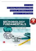 TEST BANK For Microbiology Fundamentals A Clinical Approach, 4th Edition (Cowan, 2022), | Verified Chapters 1 - 22 Updated, Complete Newest Version