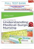                             FULL TEST BANK For Davis Advantage for Understanding Medical-Surgical Nursing Seventh Edition by Paula D. Williams, Linda S.; Hopper  Latest Update Graded A+     