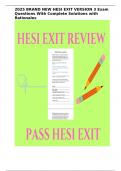 2024 BRAND NEW HESI EXIT VERSION 3 Exam Questions With Complete Solutions.