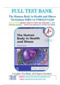 The Human Body in Health and Illness 7th Edition By Barbara Herlihy 9780323711265 -Test Bank