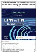 FULL TEST BANK For LPN to RN Transitions 5th Edition by Lora Claywell PhD Latest Update Graded A+