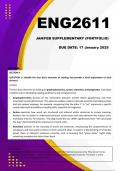 ENG2611 January February Supplementary (Portfolio) 2025 - DUE 17 January 2025