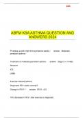 ABFM KSA ASTHMA QUESTION AND ANSWERS 2024