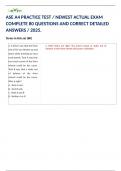 ASE A4 PRACTICE TEST / NEWEST ACTUAL EXAM COMPLETE 80 QUESTIONS AND CORRECT DETAILED ANSWERS / 2025. 