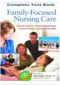 Complete Test Bank Family-Focused Nursing Care 1st Edition by Denham Eggenberger and  Young Krumwiede Questions & Answers with rationales (Chapter 1-15)