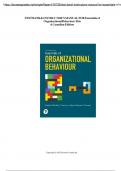 TEST BANK & INSTRUCTOR’S MANUAL FOR Essentials of Organizational Behaviour Third Canadian Edition