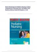 Davis Advantage for Pediatric Nursing: Critical Components of Nursing Care, 3rd Edition Test Bank by Kathryn Rudd All Chapters (1-22)