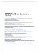 GGR272 Final Exam Questions & Answers