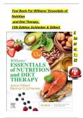 TEST BANK For Williams' Essentials of Nutrition and Diet Therapy, 13th Edition Schlenker & Gilbert, Verified Chapters 1 - 25, Complete Newest Version