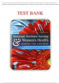 Test Bank: Olds’ Maternal-Newborn Nursing & Women’s Health Across the Lifespan, 11th Edition, Michele Davidson, Marcia London, Patricia Ladewig | Complete Guide / LATEST UPDATE 2025