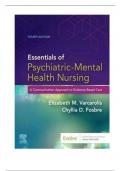 Test BANK FOR Essentials of Psychiatric Mental Health Nursing test bank 4th Edition by Elizabeth M. Varcarolis ALL CHAPTERS (1- 28)| A+ ULTIMTE GUIDE