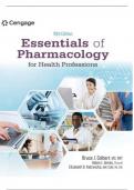 Test Bank For Essentials of Pharmacology for Health Professions 10th Edition by Bruce Colbert, Adam James and Elizabeth Katrancha 