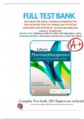 Test Bank For Lehne’s Pharmacotherapeutics For Advanced Practice Nurses And Physician