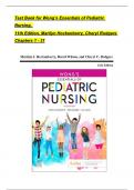 TEST BANK For Wong’s Essentials of Pediatric Nursing, 11th Edition, Marilyn Hockenberry, Cheryl Rodgers, Verified Chapters 1 - 31, Complete Newest Version