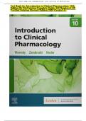 Test Bank for Introduction to Clinical Pharmacology 10th Edition By McCuistion Complete Guide All Chapters 1-55 Verified Solution Revised Edition 2025 Graded A+