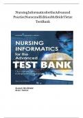 Test Bank for Nursing Informatics for the Advanced Practice Nurse 3rd Edition McBride Tietze