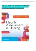 TEST BANK FOR HEALTH ASSESSMENT IN NURSING 6TH EDITION BY WEBER COMPLETE GUIDE ALL CHAPTERS COVERED REVISED EDITION 2025 GRADED A+