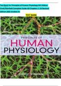 Test Bank for Principles of Human Physiology 6th Edition Cindy Stanfield Complete Guide All Chapters 1-24 Revised Edition 2025 Graded A+