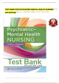 TEST BANK For Psychiatric Mental Health Nursing, 9th Edition by Sheila L. Videbeck, 9781975184773 Chapters 1 - 24 Complete Guide.