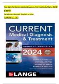 Current Medical Diagnosis And Treatment 2024, 63rd Edition TEST BANK By Maxine Papadakis, Stephen Mcphee, Verified Chapters 1 - 42, Complete Newest Version