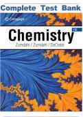 Test Bank for Chemistry 11th Edition by Steven Zumdahl & Susan Zumdahl & Donald J. DeCoste isbn-9780357850671 Questions and Answers Guaranteed Pass