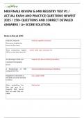 MRI FINALS REVIEW & MRI REGISTRY TEST #1 / ACTUAL EXAM AND PRACTICE QUESTIONS NEWEST 2025 / 250+ QUESTIONS AND CORRECT DETAILED ANSWERS / A+ SCORE SOLUTION. 