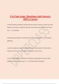 Ccc3 last exam Questions And Answers  100% Correct