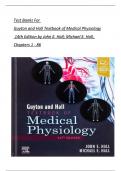 TEST BANK For Guyton and Hall Textbook of Medical Physiology, 14th Edition by John E. Hall; Michael E. Hall, Verified Chapters 1 - 86, Complete Newest Version