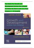 TEST BANK For Growth and Development Across the Lifespan, 3rd Edition By Gloria Leifer; Eve Fleck, Verified Chapters 1 - 16, Complete Newest Version