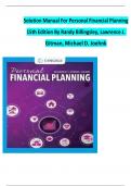 Solution Manual for Personal Financial Planning 15th Edition by Randy Billingsley, Lawrence J. Gitman, Michael D. Joehnk|9780357438480|All Chapters| LATEST