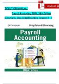 Solution Manual for Payroll Accounting 2024, 34th Edition by Bernard J. Bieg, Bridget Stomberg, Verified Chapters 1 - 7, Complete Newest Version