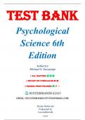 Test Bank for Psychological Science 6th Edition by Michael S. Gazzaniga, 9780393674408 (All Chapters 1-15)