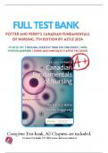 Test Bank FOR Canadian Fundamentals of Nursing 7th Edition Potter .